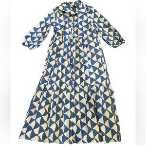 RACHEL ZOE Tiered Shirt Dress w Pockets Anthropologie Maeve Bettina Style M |NWT